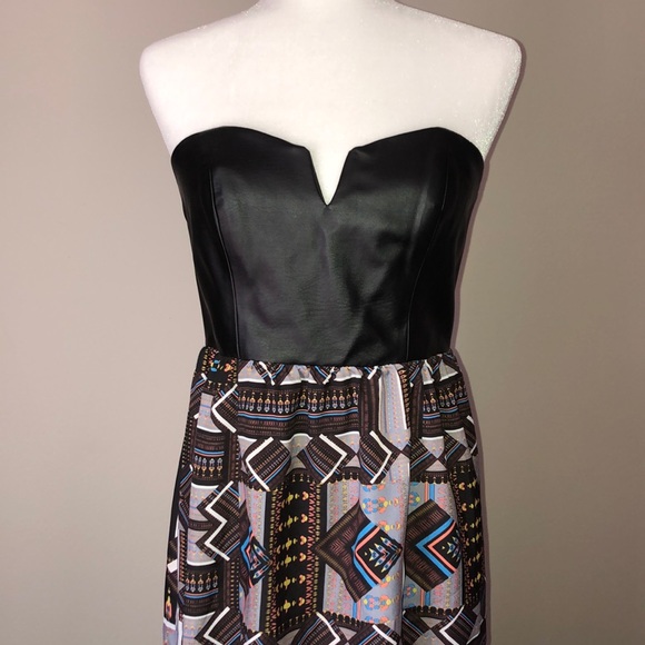 🌷3/$20! ~ Ladakh leather bodice maxi dress - Picture 2 of 6